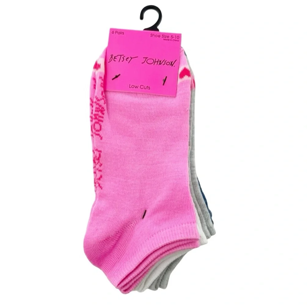 Betsy Johnson 6 Pairs Low Cuts Socks NIB